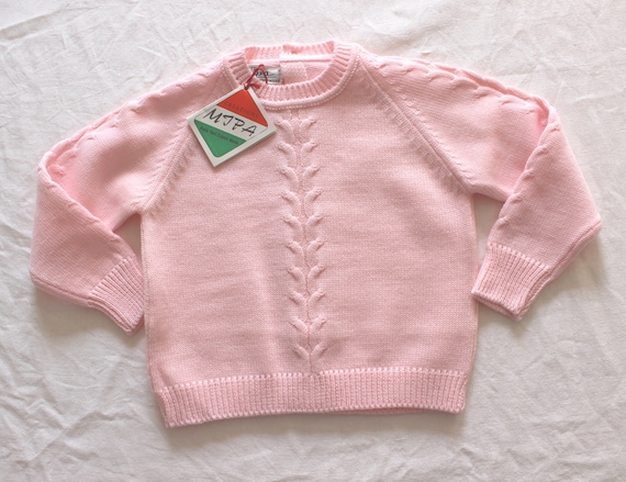 Vintage 1960/70's light pink wool sweater - Itali… - image 1