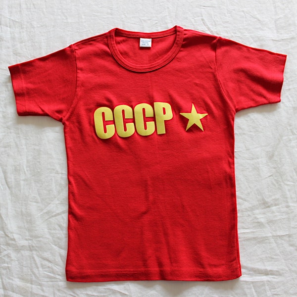 Tee-shirt rouge en coton avec flocage des années 80 - Stock Neuf - Taille 12/13 ans