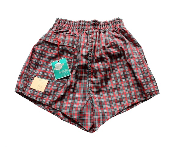 Short en nylon ou short de ban à carreaux des années 60/70 - Stock Neuf - Talle 12 ans - Etsy