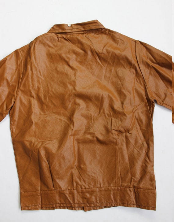 Vintage 70's Ocher Nylon Jacket With Patch - French NOS