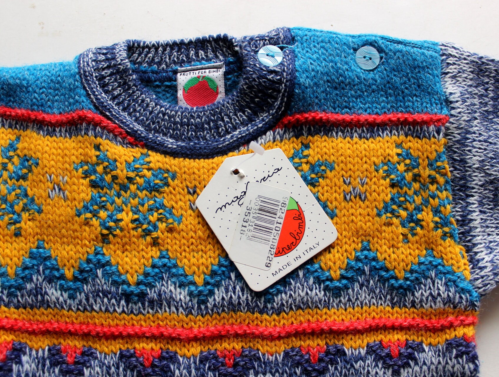 完成品 Vintage 80's Patterned Sweater - Italian New Old Stock トップス
