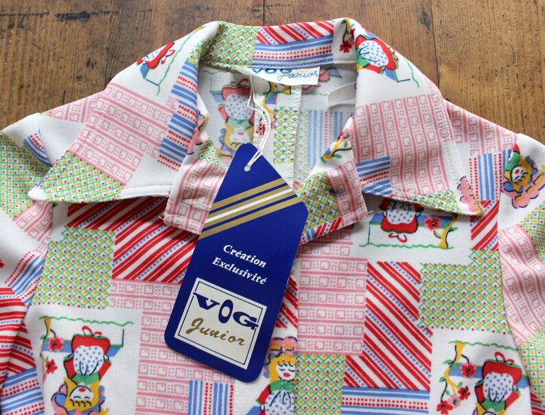 70er Jahre Patchwork Muster Shirt Kleid Stock Neun Größe 8 ...