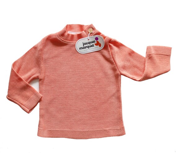 French vintage 1970 light sweater New old stock Size and 18 months