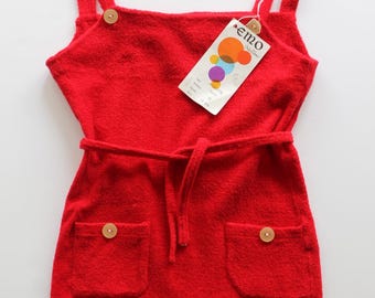 1960年代/70年代のテリークロス製オーバーオール/ショートパンツ - デッドストック品 - サイズ12歳