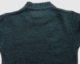 Vintage 1970's Patterned Wooly Sweater French NOS Size Years