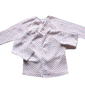 Vintage 1970&#39;s baby Absorba polka dots jersey tops - French NOS - Size 1 month