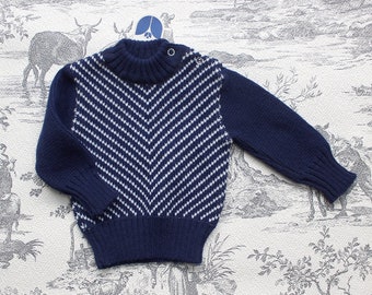 Vintage 1970's baby sweater - French NOS - Size 6 months