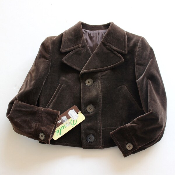 Chocolate Brown Velvet Cotton Artist Jacket