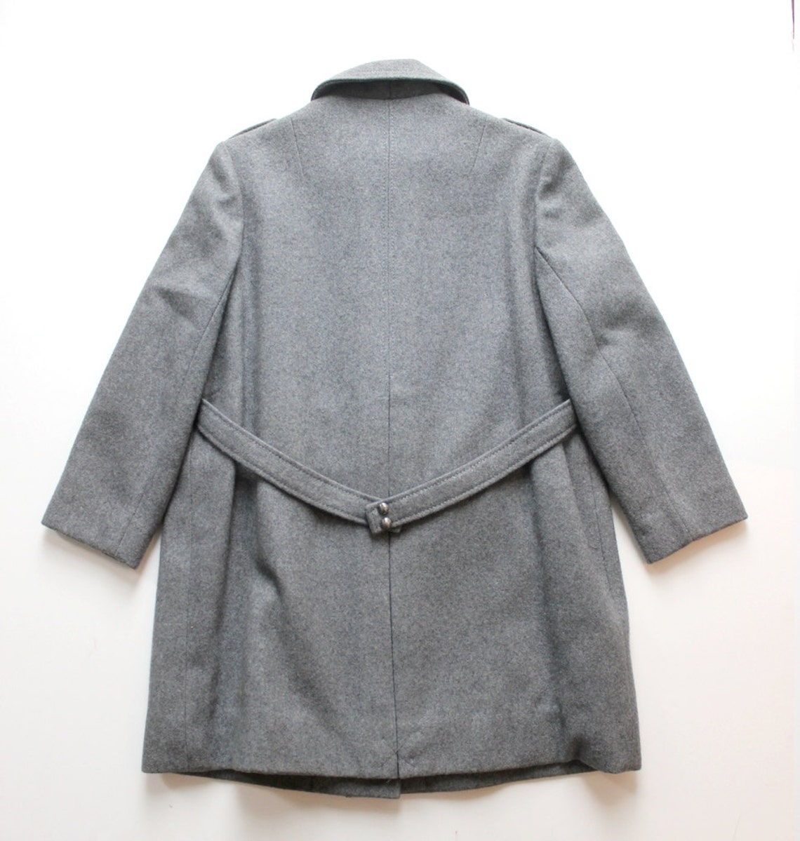 Vintage Wool Grey Shirt Dress/ Coat M