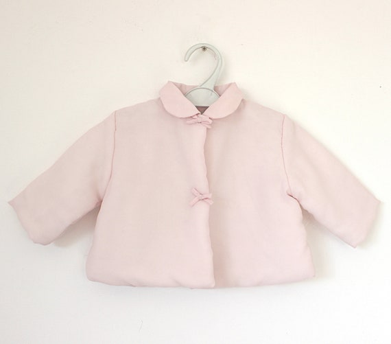 French vintage 60's pink light padded jacket - Ne… - image 1