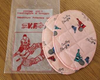 Vintage 1970&#39;s patterned padded knee patches - Italian New old stock