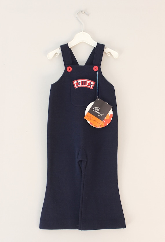 Vintage 1970s Petit Bateau jersey dungarees  - Fre