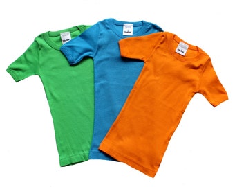 Tee-shirt en coton des années 70 - Couleur au choix - Stock Neuf - Taille 4/6/8/10 ans