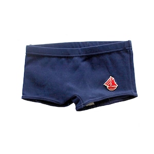 プチバトー 70年代 ネイビーブルー 水泳パンツ - 新古品 - サイズ 2 年