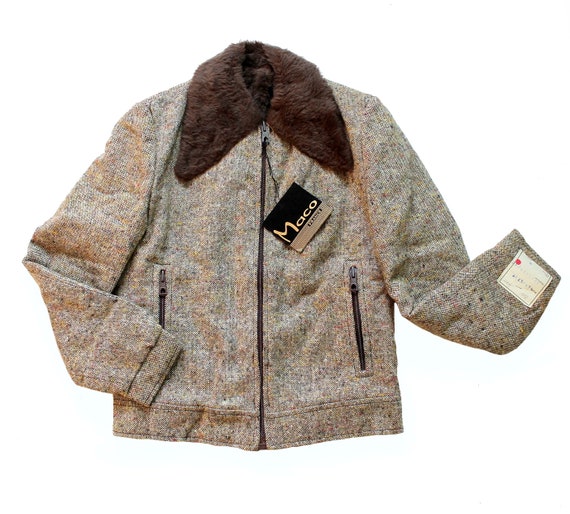 Vintage 70's Wooly Winter Jacket With 
