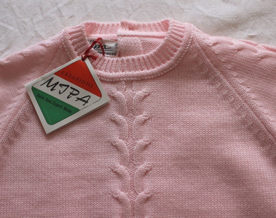 Vintage 1960/70's light pink wool sweater - Itali… - image 2