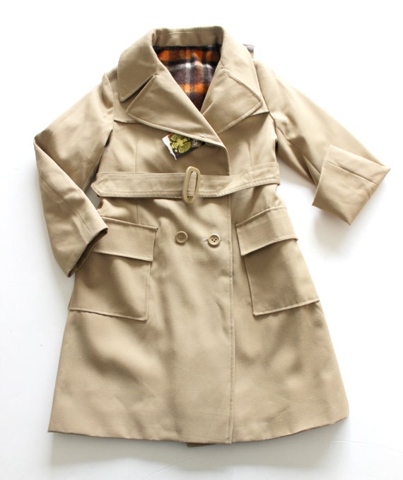Vintage 70's hooded winter trench coat - New old s
