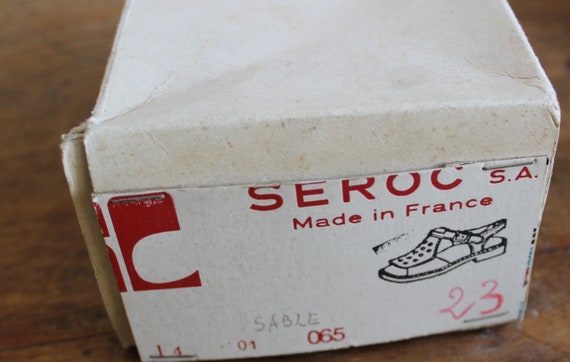 French vintage 50/60's beige suede sandals - NOS … - image 4
