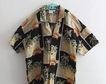 Chemise à motifs des années 80 - Stock ancien neuf - Taille 14 ans