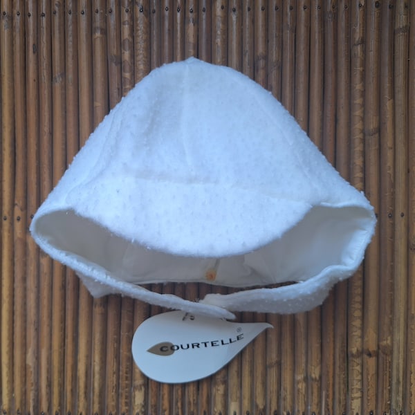 Bonnet casquette blanc des années 70 - Stock ancien neuf - Taille 1 an