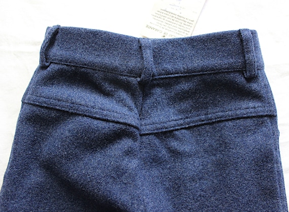 Vintage 70's blue pure wool trousers - French NOS… - image 3