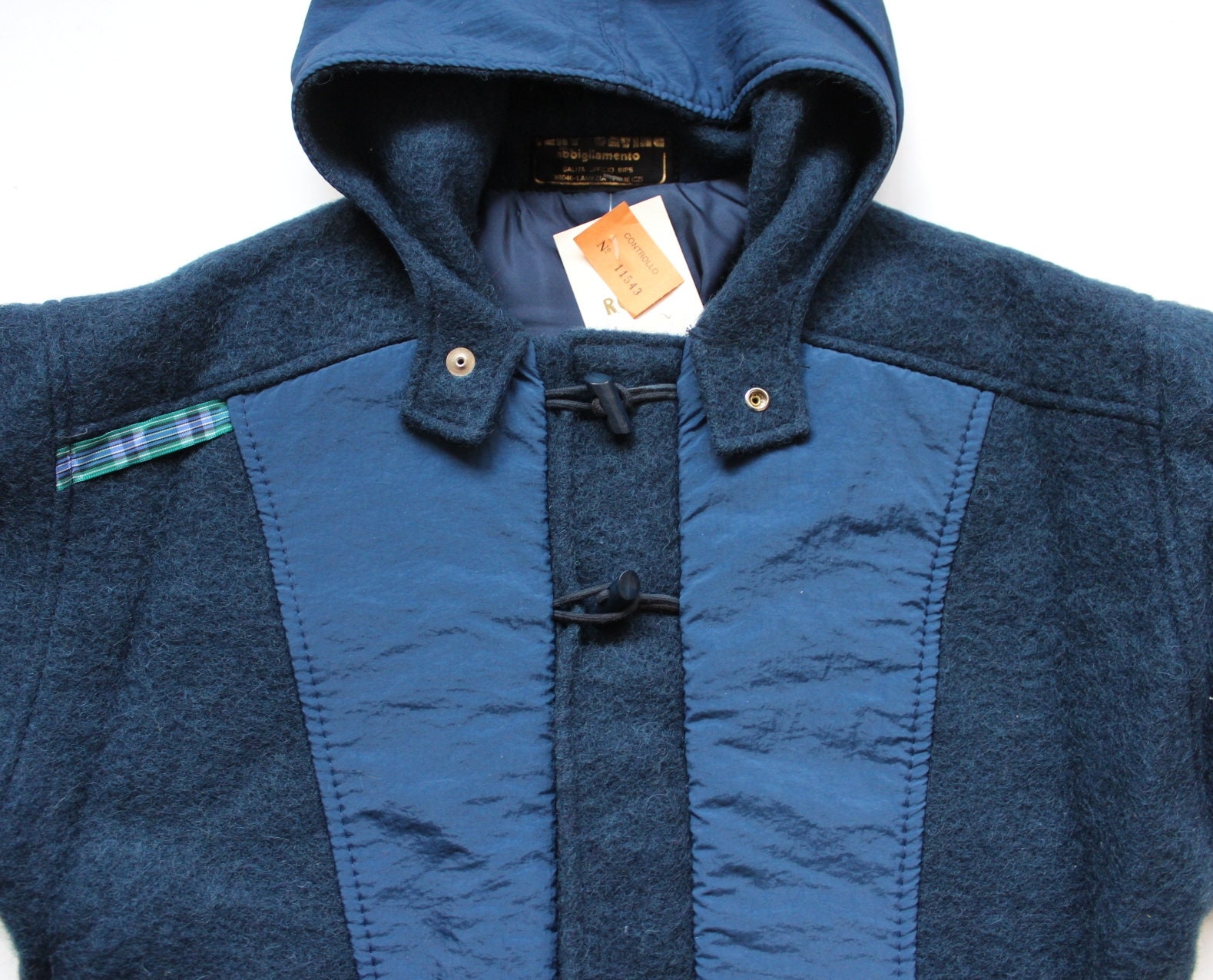 Vintage 1970/80 Wool Winter Hooded Jacket - Italian New Old Stock