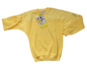 Vintage 80/90's yellow sweat shirt - Spanish NOS - Size 12/13 years