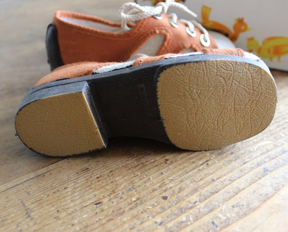 Vintage 60/70's canvas shoes - French new old sto… - image 4