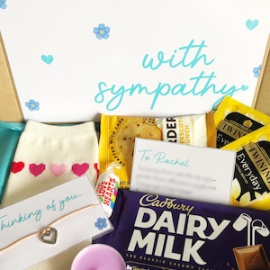 With Sympathy Gift Box | Sorry for your loss | Hug in a box for her | Letterbox gift | Big hug | Thinking of you | Condolences | Bereavement