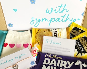With Sympathy Gift Box | Sorry for your loss | Hug in a box for her | Letterbox gift | Big hug | Thinking of you | Condolences | Bereavement
