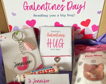 Abrazo en caja para San Valentín o Galentines / Regalo personalizado para mejor amiga en el buzón / Hermana Bestie / Regalo para ella / Ride or Die / Te amo