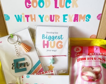 Personalised Good Luck with your Exams Letterbox Gift | Bestie Friend | thinking of you | You are awesome | hug in a box GCSE A Levels Test