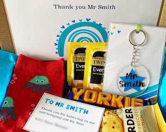 Regalo personalizado para el mejor profesor / Auxiliar docente / Buzón de regalo para él / Fin de curso escolar / Caja de regalo para él