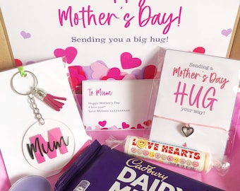 Caja de regalo para el Día de la Madre / Abrazo en una caja para el Día de la Madre / Regalo personalizado para buzón / Cesta de chocolates / Regalo para mamá, abuela