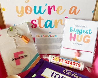 Personalised congratulations You’re a star | Well done | Letterbox Gift | Passed exam | GCSE Alevels | New job | Promotion hug in a box