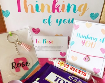 Thinking of you gift for her | Get well soon gift | Letterbox Gift | Get well gift women | Personalised hug in a box | Bereavement gift box