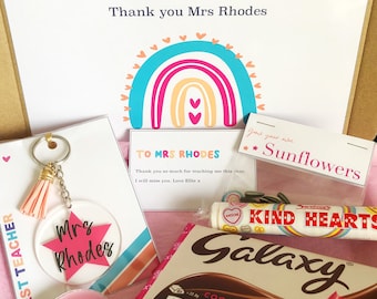 Regalo personalizado para el mejor profesor/a / Auxiliar docente / Buzón arcoíris para auxiliares docentes / Fin de curso para alumnos que finalizan sus estudios / Regalo de agradecimiento para la guardería