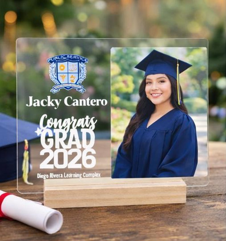Personalized Graduation Acrylic Plaque, Custom Photo Grad Gift, Senior ...