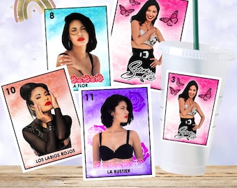 Selena, La Cantante, Loteria, Como La Flor, Labios Rojos, Loteria PNG, Bingo Mexicano, Tarjeta Mexicana