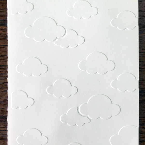 Embossed Clouds, Embossed Cloud Cards, Cloudy Sky Cards, Handmade Cards, Cloud Stationery, Embossed Cards, Embossed Note Cards