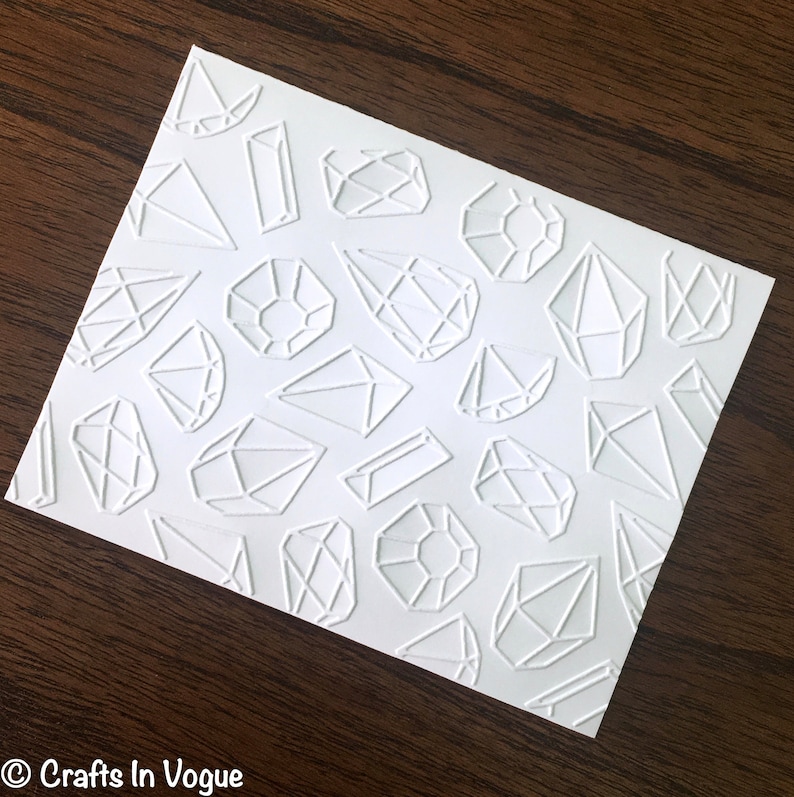 Embossed Diamonds Cards Shine Bright Like a Diamond Cards Embossed Gems Cards Blank Embossed Note Cards Precious Gems Gems Stationery