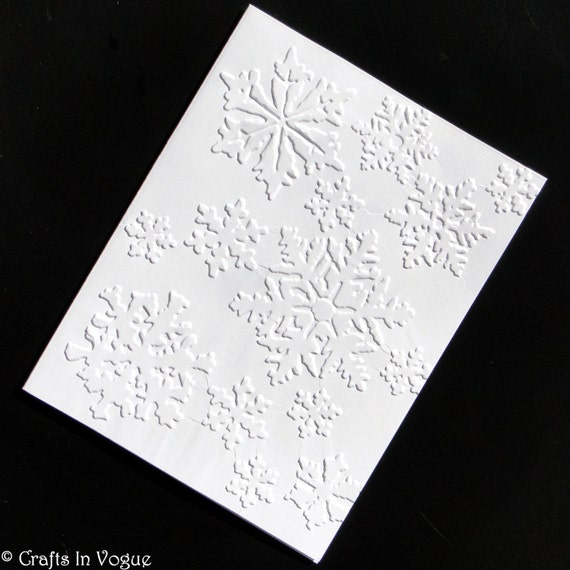 Embossed Snowflake Note Cards Set of 8 Winter Thank You Notes and Invitations