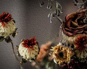 Floral Canvas Print: Botanical Still Life a glorious affair