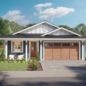 1286 SF 2 Bedroom 2 Bath Economical Rancher House Plan - PDFs & CAD Files