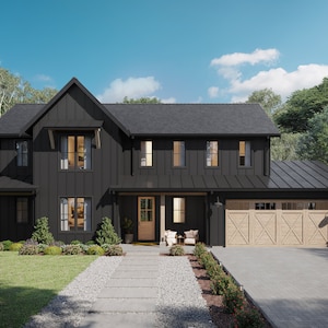 2995 SF 5 Bedroom 3.5 Bath Modern Farmhouse Plan - PDFs & CAD Files