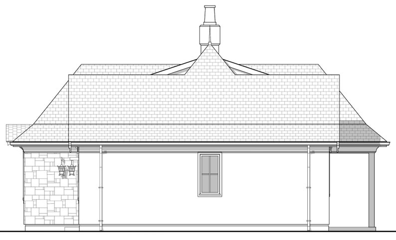 899 SF 1 Bedroom 1 Bath European Cottage House Plan