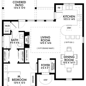 899 SF 1 Bedroom 1 Bath European Cottage House Plan