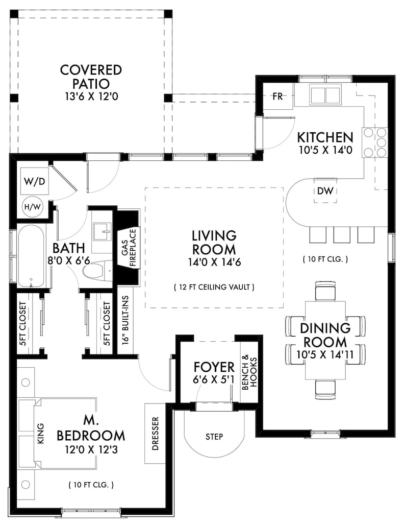 899 SF 1 Bedroom 1 Bath European Cottage House Plan