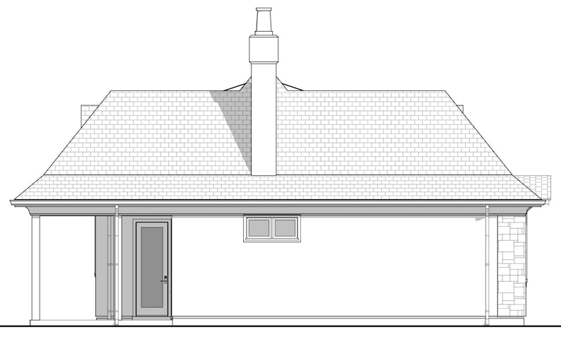899 SF 1 Bedroom 1 Bath European Cottage House Plan