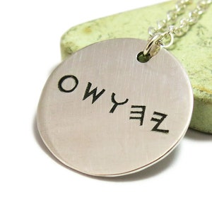 Silber, benutzerdefinierten Namen Halskette, Monogramm Silber Halskette, graviert, silberne Scheibe Namenskette, personalisierte Namenanhänger